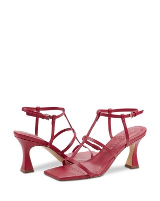 Women's Dennie Square Toe Strappy Mid Heel Sandals