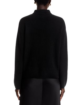 100% Cashmere Long Sleeve Mock Neck Pullover- Exclusive