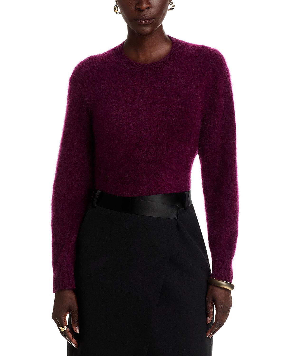 C by Bloomingdale's Cashmere Brushed Saddle Shoulder Sweater - Exclusive