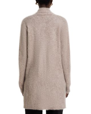 100% Cashmere Brushed Long Sleeve Open Front Cardigan - Exclusive
