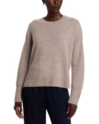 100% Cashmere Drop Shoulder Long Sleeve Crewneck Pullover - Exclusive