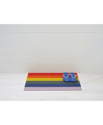 Pride Stripe Shag Doormat, 18" x 28"