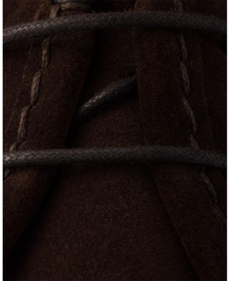  Men's Chocolate Suede Lace-Up Shoes