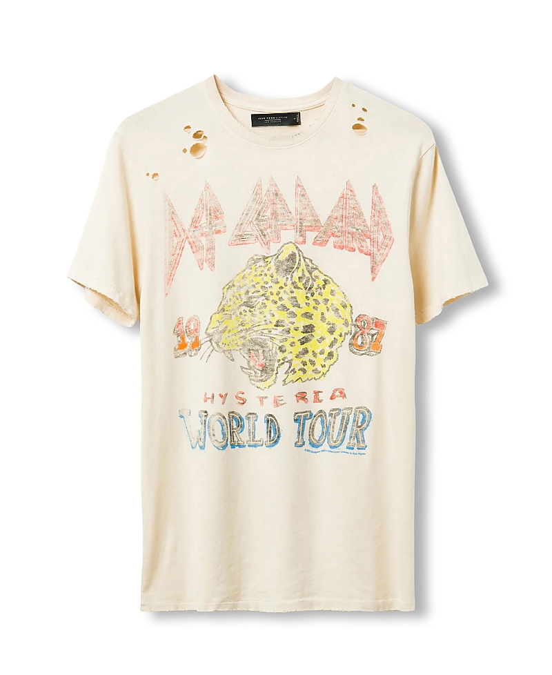 Junk Food Clothing Unisex Def Leppard Hysteria Vintage Destroy Tee
