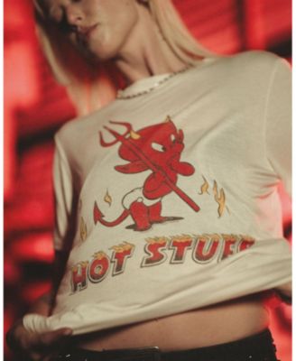  Women&#39;s Hot Stuff The Little Devil Vintage Tissue Tee