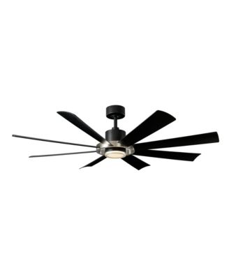 Fans Aura 60in Selectable 2700-3000-4000-5000K LED Indoor or Outdoor Smart Home Ceiling Fan