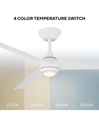 Fans Pisces 54in Selectable 2700-3000-4000-5000K LED Indoor or Outdoor Smart Home Ceiling Fan