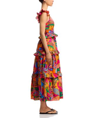 Ruffled Tiered Midi Dress - Exclusive