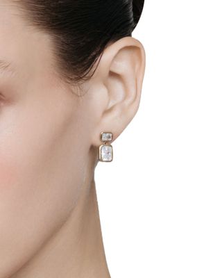 Baguette Cubic Zirconia Drop Earrings