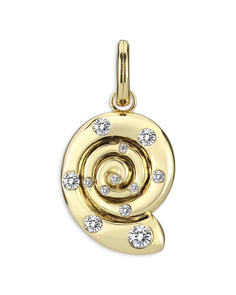Aqua Sea Shell Charm - Exclusive In Gold