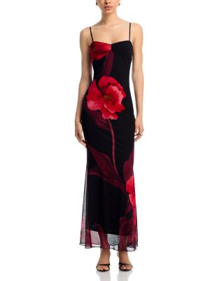 Floral Mesh Maxi Dress - Exclusive