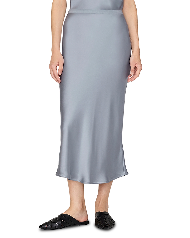 Anine Bing Bar Bias-cut Silk Skirt In Blue