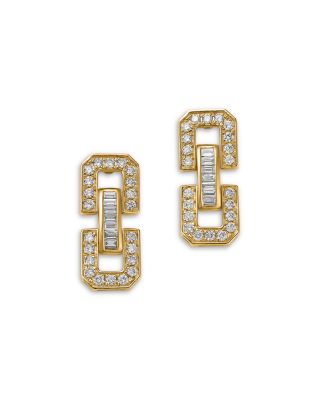 Bloomingdale's Fine Collection - Diamond Link Drop Earrings in 14K Yellow Gold, 0.7 tcw