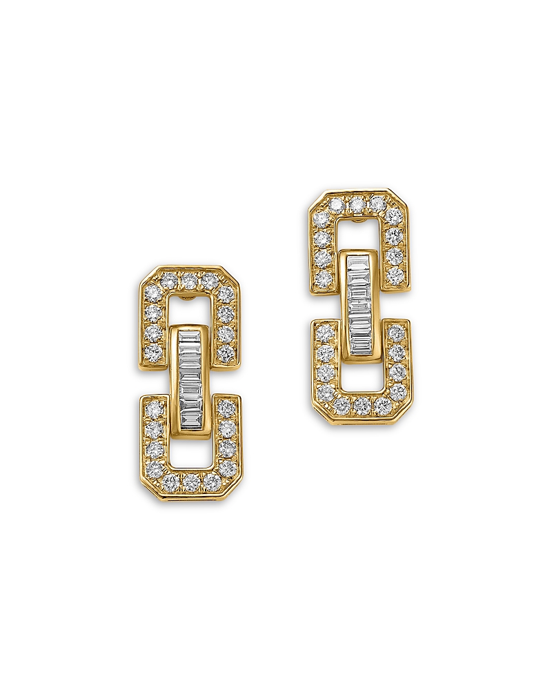 Bloomingdale's Fine Collection Diamond Link Drop Earrings in 14K Yellow Gold, 0.7 tcw