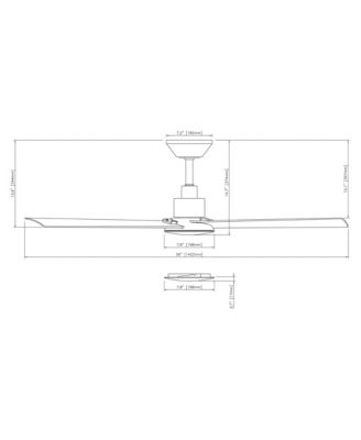 Fans Bolo 56 in Selectable 2700-3000-4000-5000K LED Indoor or Outdoor Smart Home Ceiling Fan