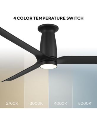 Fans Smooth 52 in Selectable 2700-3000-4000-5000K LED Indoor or Outdoor Smart Home Ceiling Fan