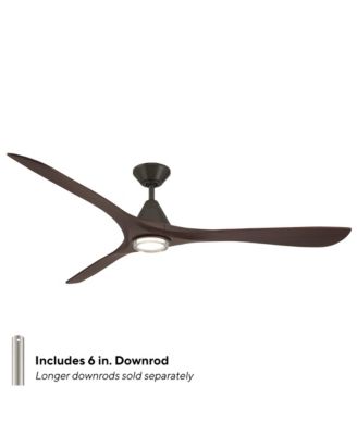 Fans Carve 72 in Selectable 2700-3000-4000-5000K LED Indoor or Outdoor Smart Home Ceiling Fan