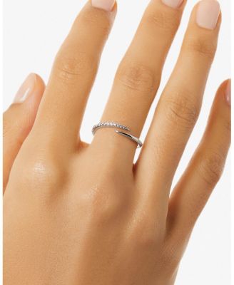 Brass Oren Silver Bypass Ring