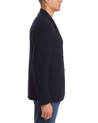 Wool & Cotton Jersey Knit Blazer