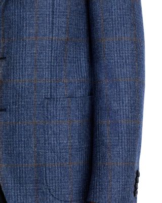 Kei Plaid Unstructured Trim Fit Sport Coat