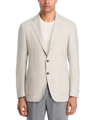 Kei Tonal Plaid Unstructured Trim Fit Sport Coat