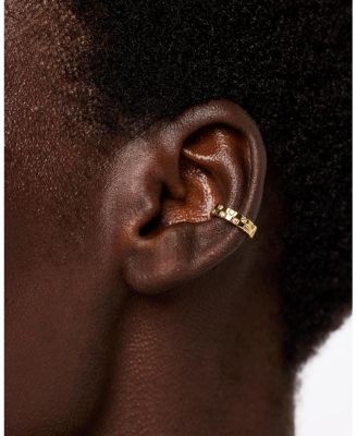 Brass and Cubic Zirconia Eden Ear Cuff Earrings