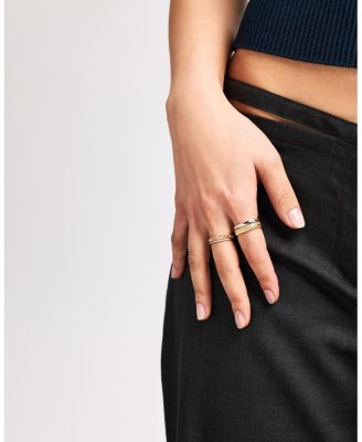 Solid White Gold Slim Eclipse Ring