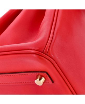 Birkin 30 Handbag Red Jonathan with Gold Hardware