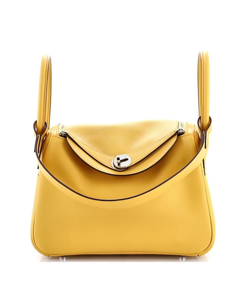 Pre-owned Pre-owned Hermes Hermes 26 Lindy Bag Evercolor In Yellow