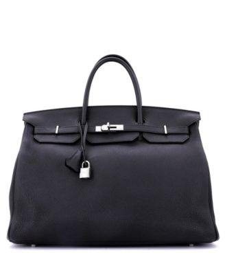 Pre-Owned HERMÈS - Birkin 40 Handbag Black Togo with Palladium Hardware