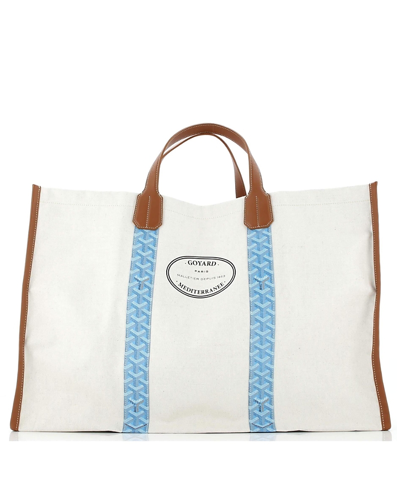 Pre-owned Pre-owned Goyard Goyard Mediterranee Saint-tropez Reversible Tote Coated Canvas