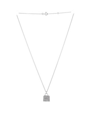 Kelly Amulette Pendant Necklace 18K White Gold and Diamonds