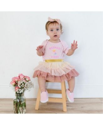 Girls' Mermaid Vibes Short Sleeve Bodysuit - Baby