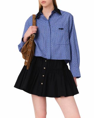 Maje - Rhinestone Shirt, Removable Collar