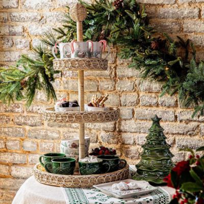 Berry &amp; Thread Christmas Tree Cookie Jar With Lid 