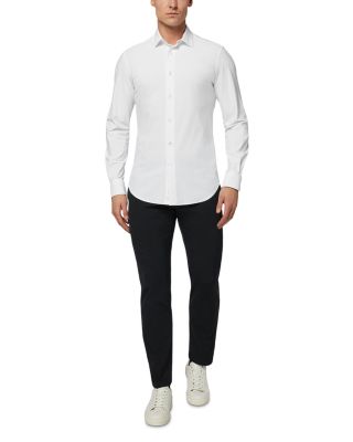 Slim Fit Stretch Button Front Shirt
