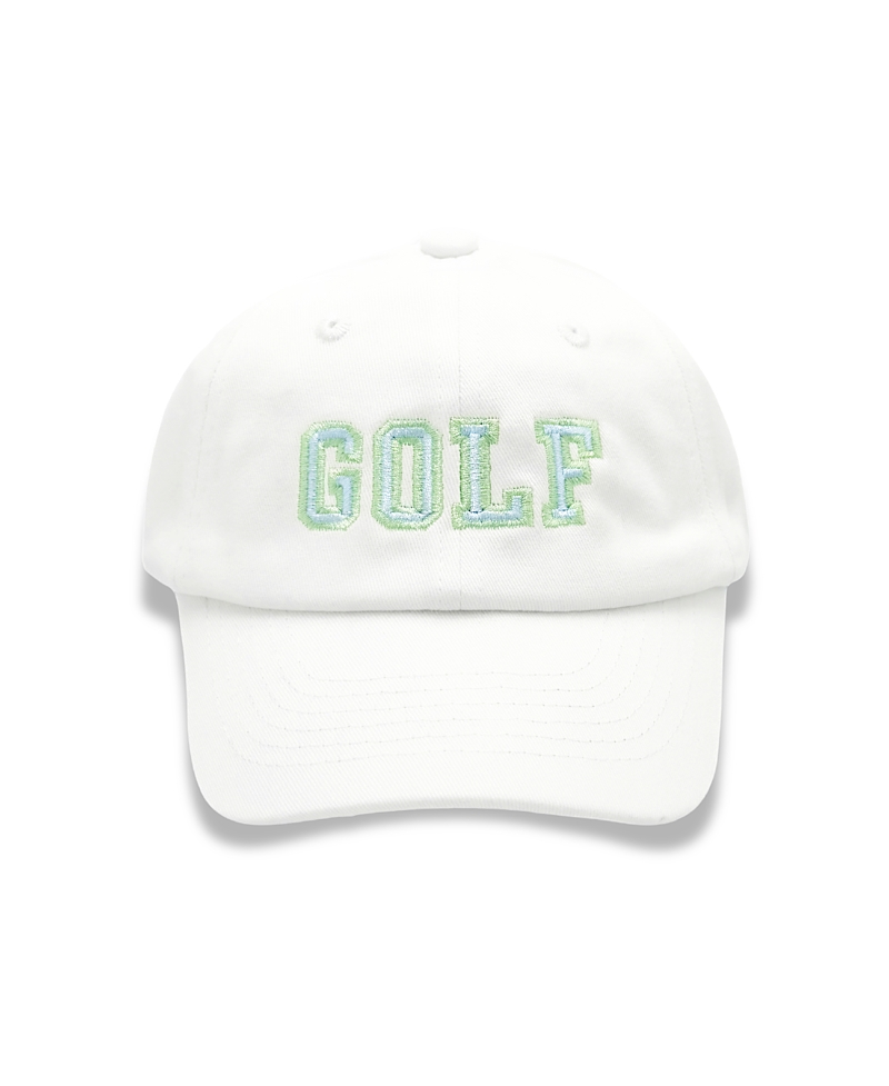 Bits & Bows Golf Baseball Hat In White