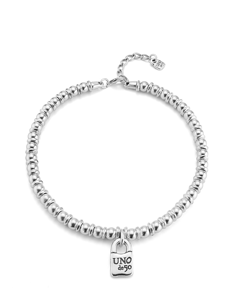 UNOde50 Sterling Silver Plated with Padlock Charm Necklace