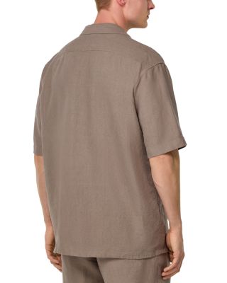 Linen Button Front Overshirt