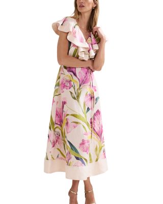 Matilda Floral Print Midi Dress