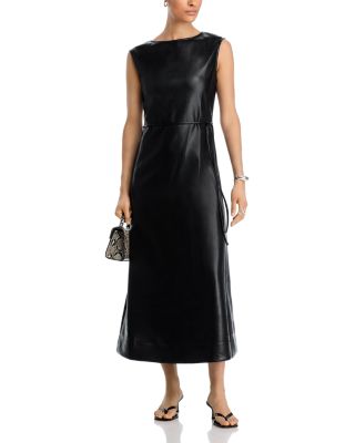 Orla Faux Leather Midi Dress