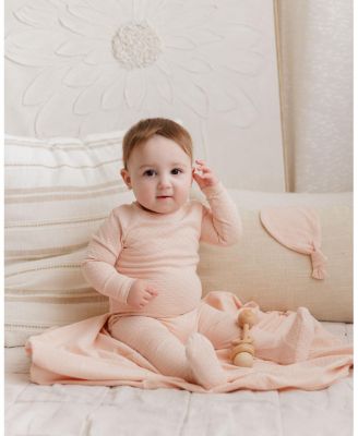  Unisex Heart and Star Button Pointelle Collection Footie - Baby