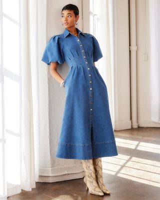 Esme Denim Midi Shirt Dress