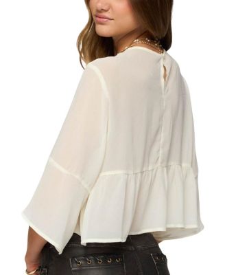 Missey Ruffled Chiffon Top