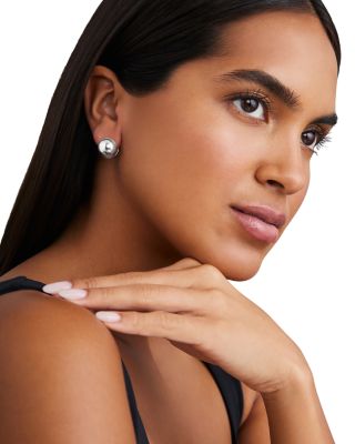 Sterling Silver Caviar Bubbly Round Huggie Hoop Earrings