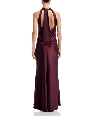 Sleeveless Satin Gown - Exclusive
