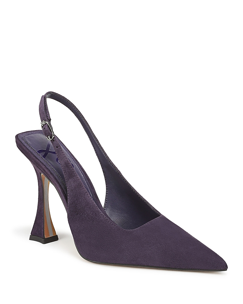 Sam Edelman Odette Pointed Toe Slingback Pump In Purple