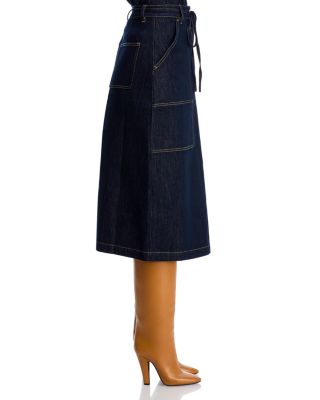 A Line Denim Skirt