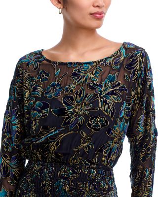 Velvet Burnout Maxi BOHO Dress - Exclusive