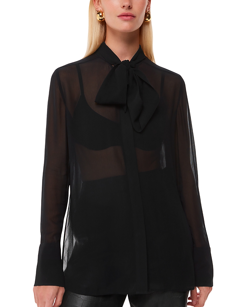 Whistles Amy Tie Neck Blouse